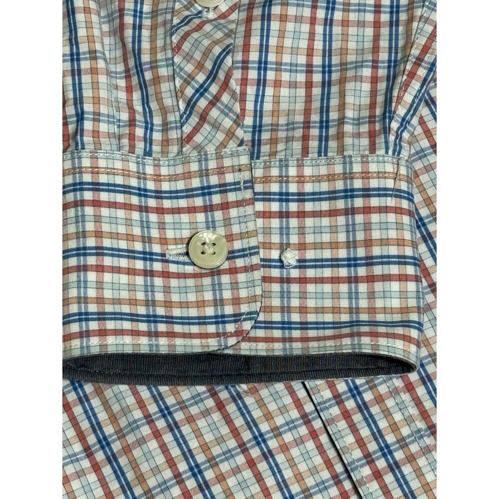Original Penguin Button Up Mens 17 36/37 Plaid Slim Fit Cotton 90704 - Picture 8 of 9